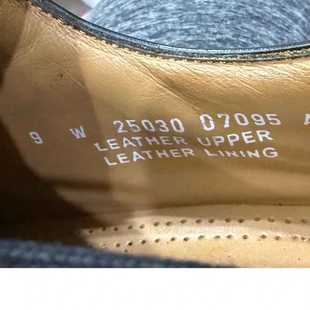 Bostonian Mens Black Leather Cap Toe Derby Dress Shoes 25030 Size‎ 9 W